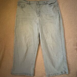 Light Blue Cropped Pants